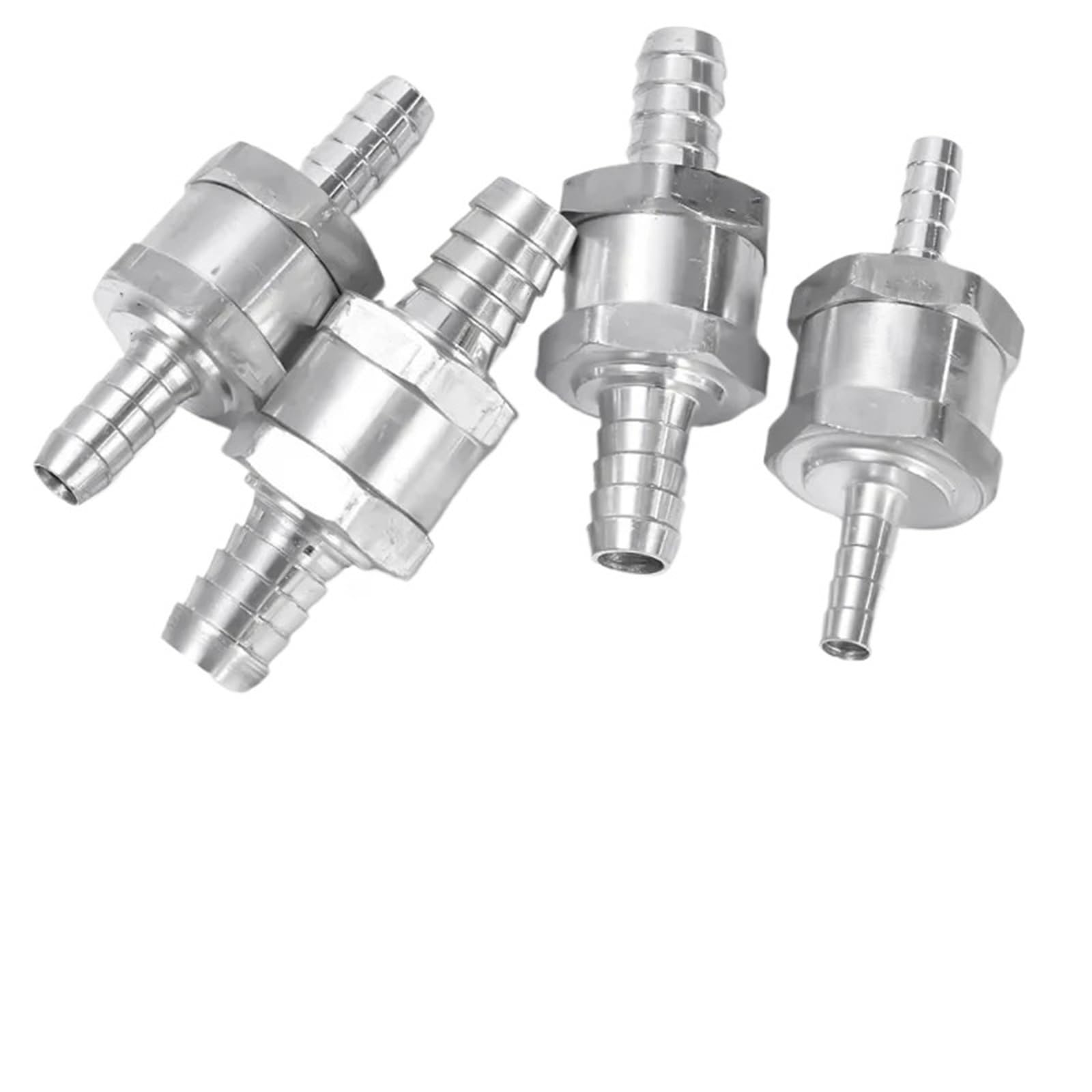 Zawór zwrotny paliwa samochodowego, zawór zwrotny, zasilanie olejem, pompa ręczna 6/8/10/12 mm, jednokierunkowy zawór zwrotny ze stopu aluminium do Peugeot Renault (4 szt. mieszane)
