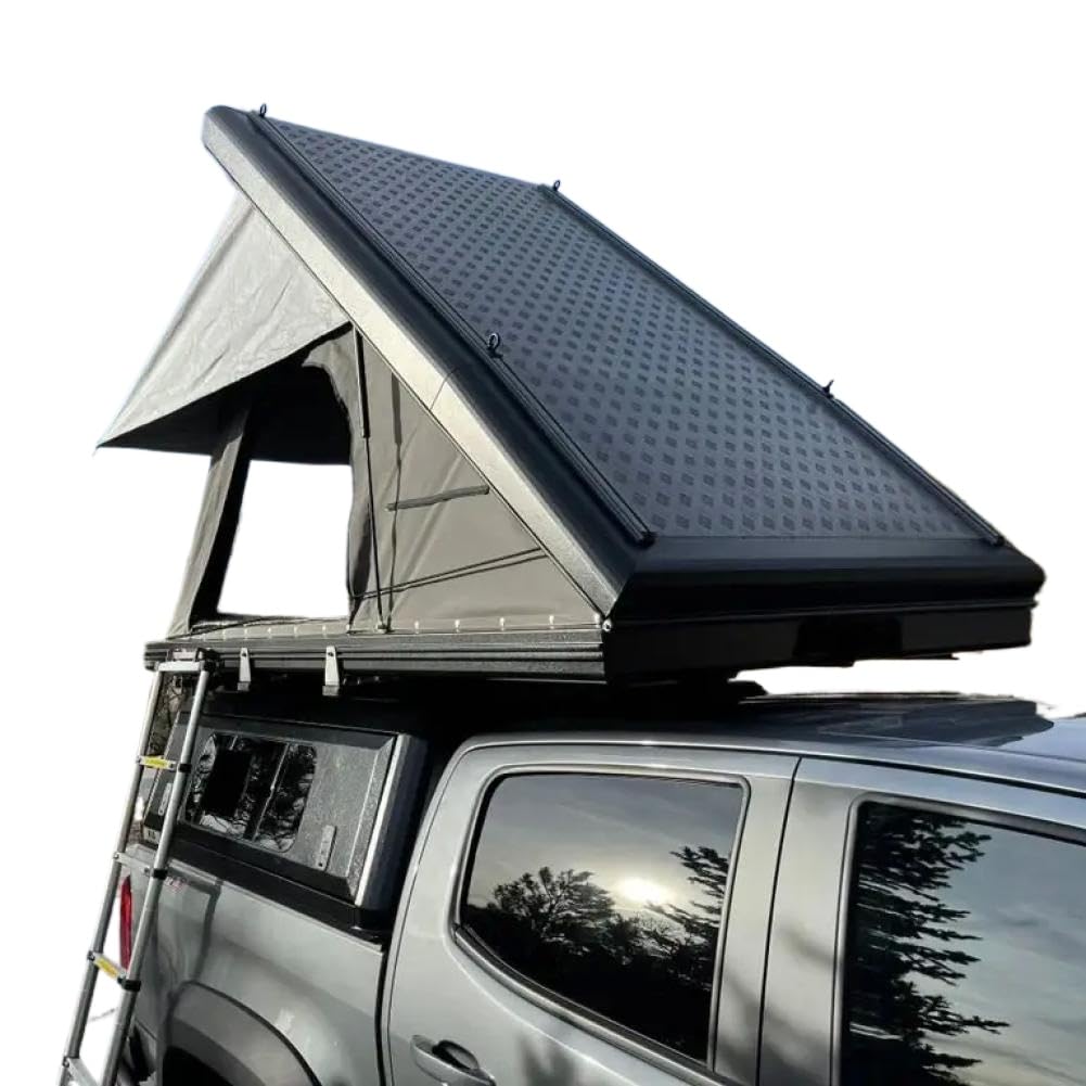 Tenda da Tetto in Alluminio a Guscio Rigido Compatibile con Pannello Solare per Auto