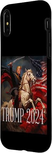 Miniatura 8 de iPhone 13 Pro Max Donald Trump - 2024 - American Flag - Horse - Funda de espada