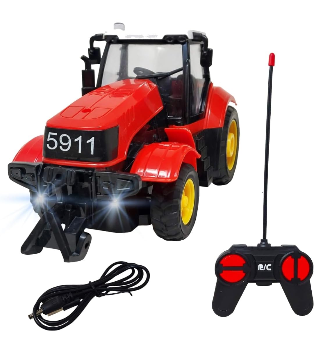 RUHANI Rechargeable 4 Function Remote Control Farmer Tractor with 1 Remote and 1 Charging Cable for kids (Red) (B0D2LKLZLK) Amazon Price History, Amazon Price Tracker