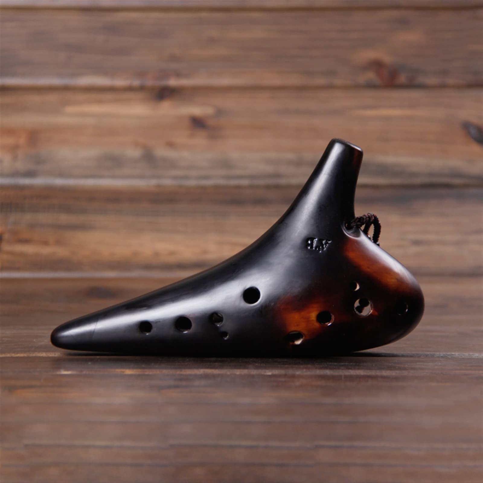 TSTS Geräuchertes 12-Loch-Alt-B-Keramik-Okarina-Musikinstrument Der Leistungsstufe 12-Loch-Okarina Anfänger Ocarina