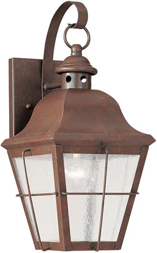 Sea Gull Lighting 8462-44 Chatham - Farol exterior de pared para exteriores, uno - ligero, cobre desgastado