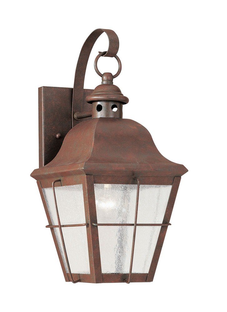 Sea Gull Lighting 8462-44 Chatham Outdoor Wall Lantern Outside Fixture, One - Light, Weathered Copper