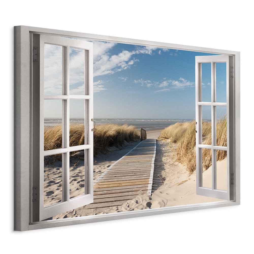 murando - Akustikbild Strand Landschaft Natur, 120x80 cm, 1-teilig, Büro | Verbessert Raumakustik, reduziert Hall, ideal fürs Büro oder Wohnzimmer, hochwertige Verarbeitung, schnelle Montage, stilvoll