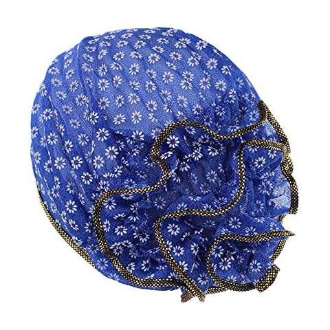 Headscarf Cap for Women,Babymomo Lace Floral Summer Ice Silk Breathable Fashionable Cancer Chemo Hair Loss Hat(Dark Blue) Cover