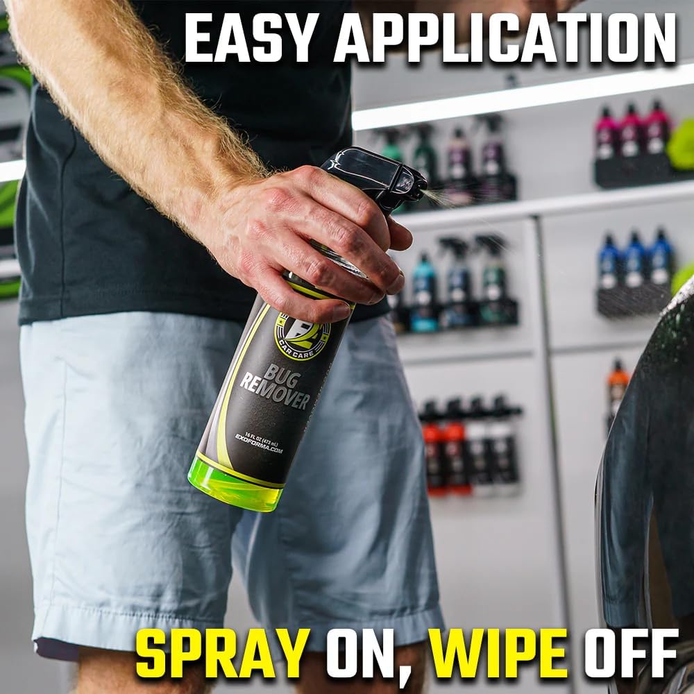 ExoForma Bug Remover - 16 oz Bug Spray Remover, Effortlessly Dissolves Bugs and Bug Splatter - Quick & Safe for Car Paint, Rubber, Metal, Glass, Chrome & More - Image 4