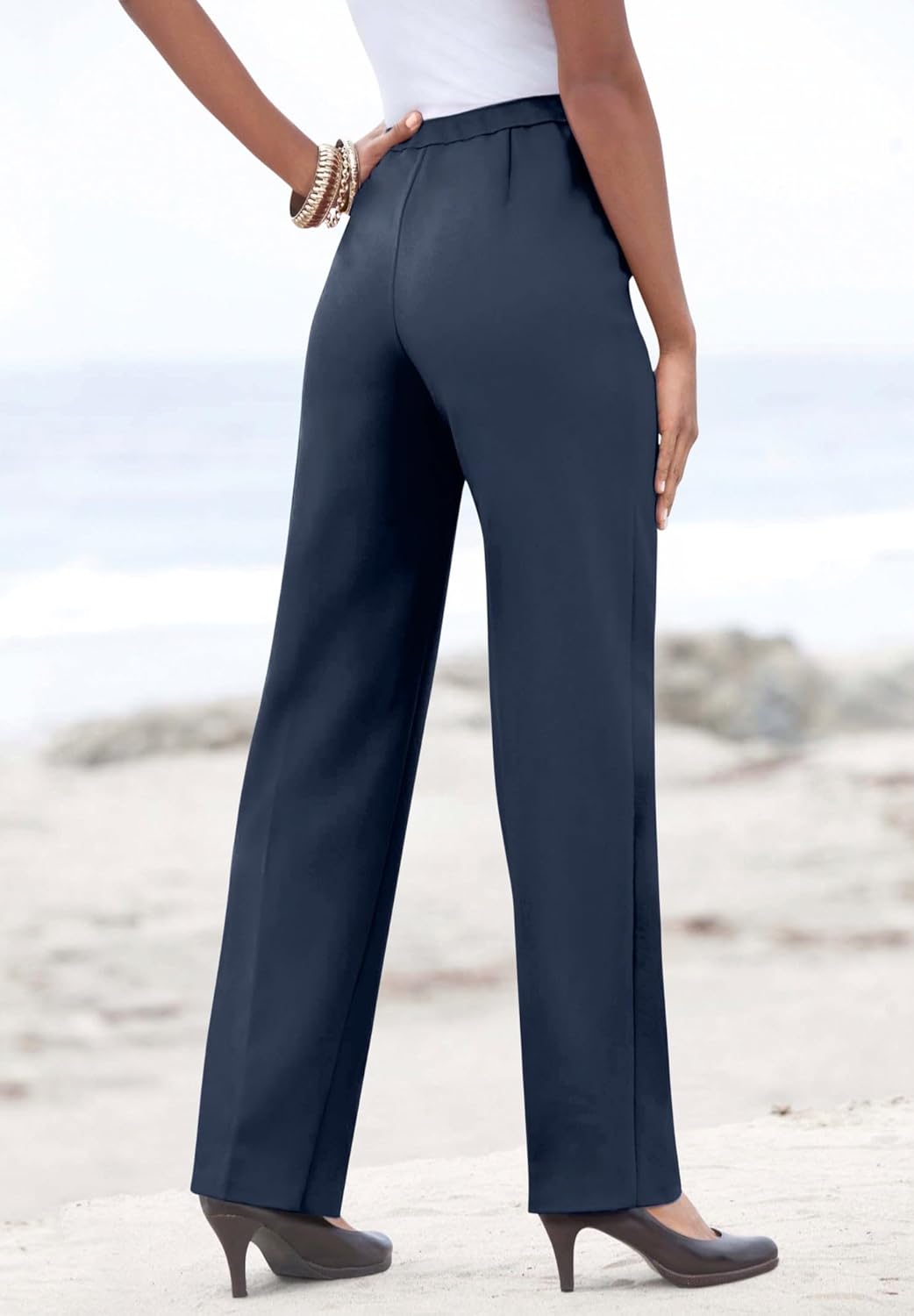 Roaman's Women's Plus Size Classic Bend Over Pant