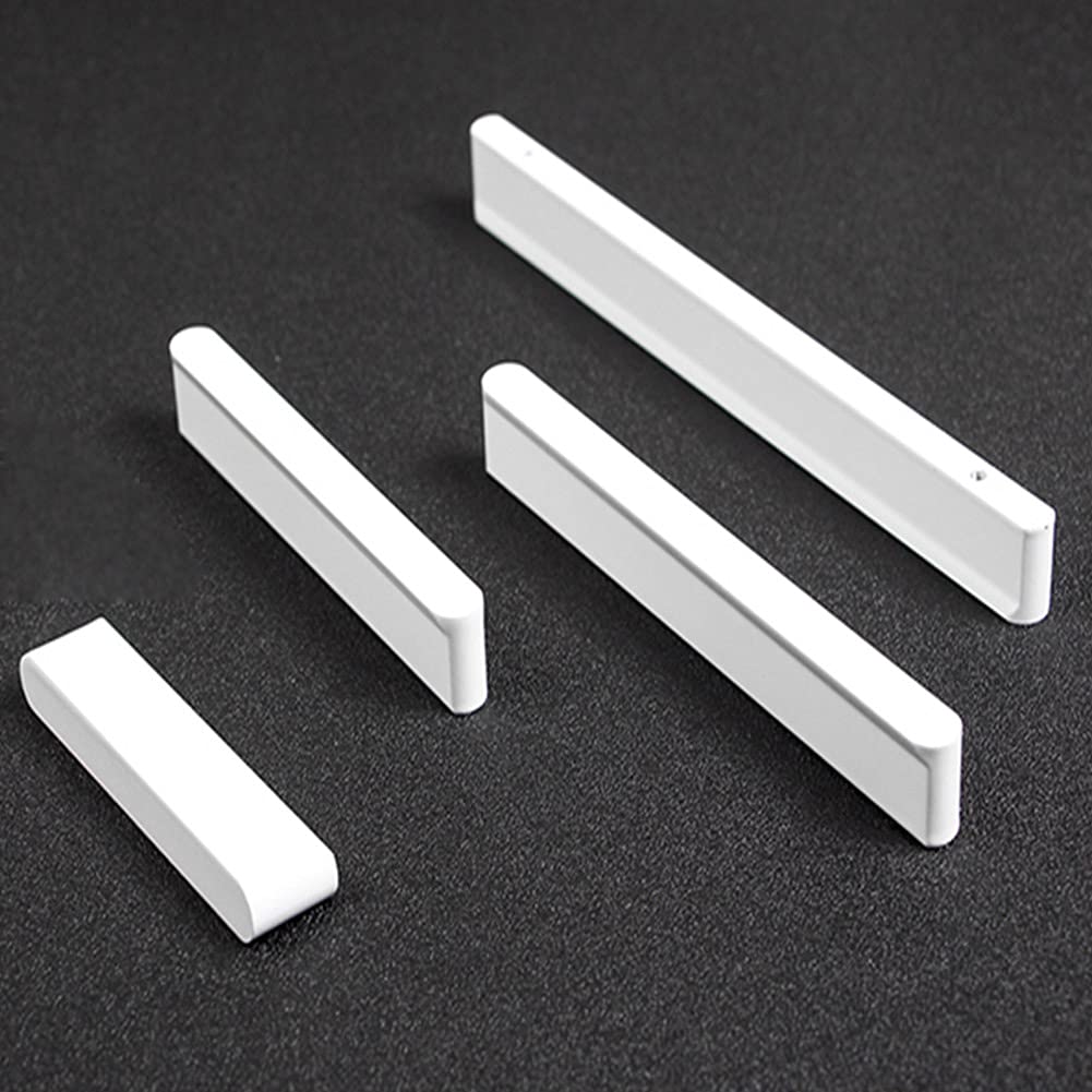 Biała szuflada komody ciągnie szufladę z jednym słowem uchwyty meblowe uchwyty do szafek gałki do drzwi szafek ze stopu aluminium do drzwi kuchennych do łazienki, ze śrubami (odległość między otworami