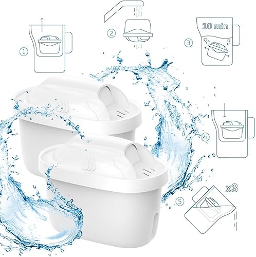 Miniatura 3 de Filtros de agua alcalinos, paquete de 2 cartuchos de repuesto de filtro de agua, cartuchos de filtro de agua, cartuchos universales Flter, filtros