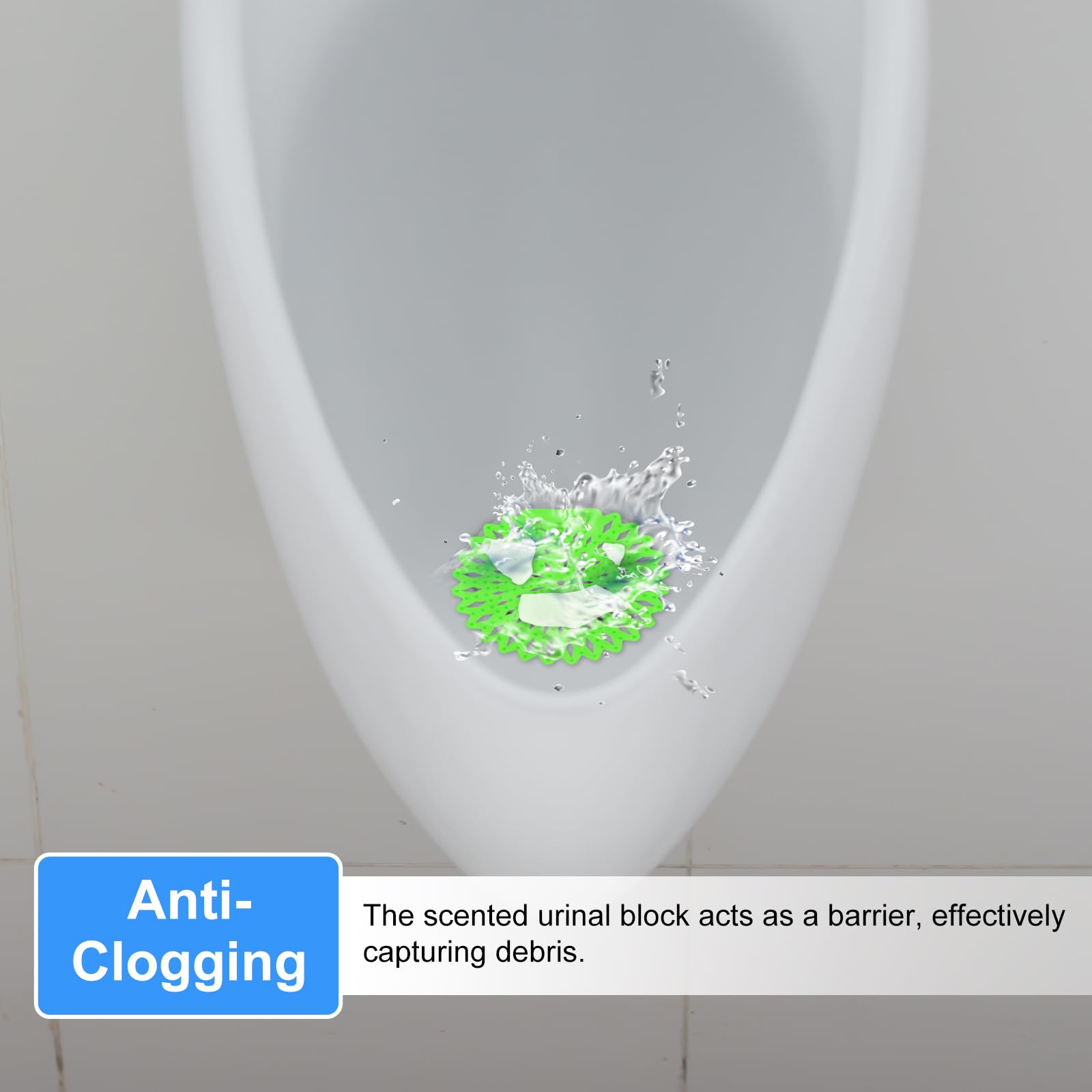 QUARKZMAN 12 Stück Urinalsieb mit Duft, Urinaleinlage Einsatz, Sonnenblumenmuster Frischewirkung Pissoirsieb Spritzschutz Lufterfrischer Jedes Pissoir und Urinal WC Matte - Grün