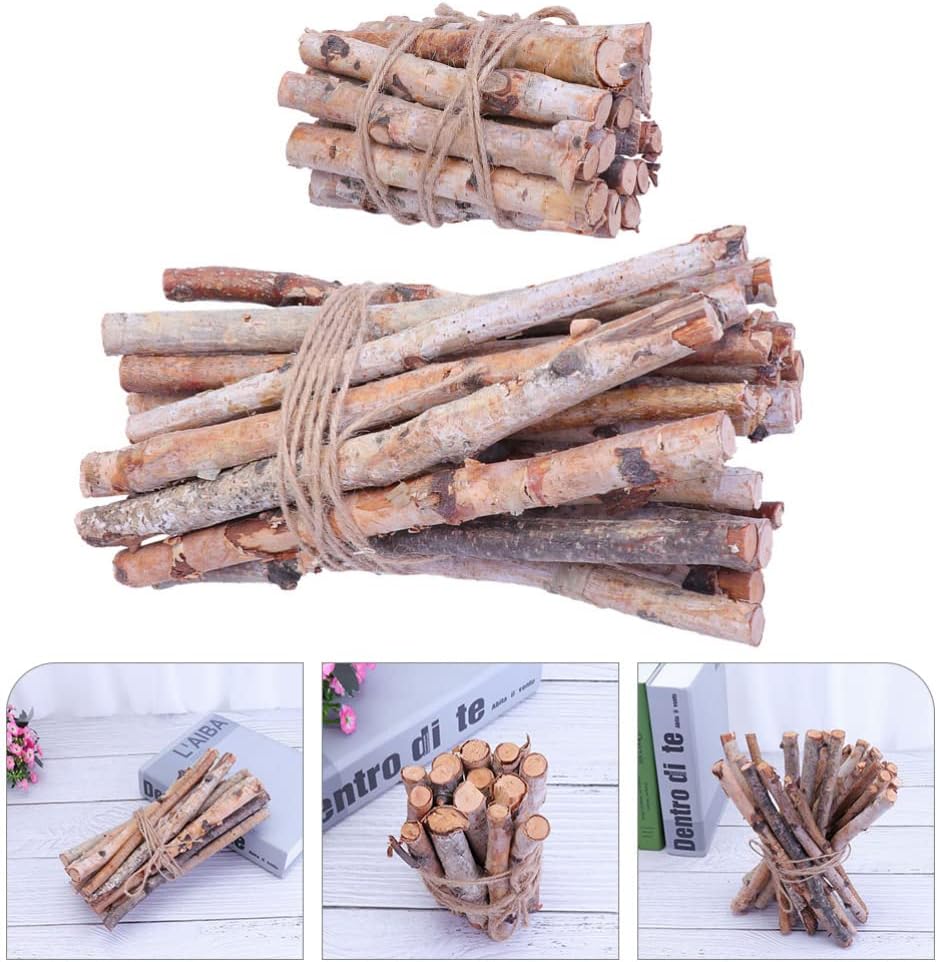 DOITOOL 40pcs Lifelike Birch Logs for Rustic Home Decor Dried Branches for Christmas Decorations Elegant Vase Fillers for Weddings and Events Lengths