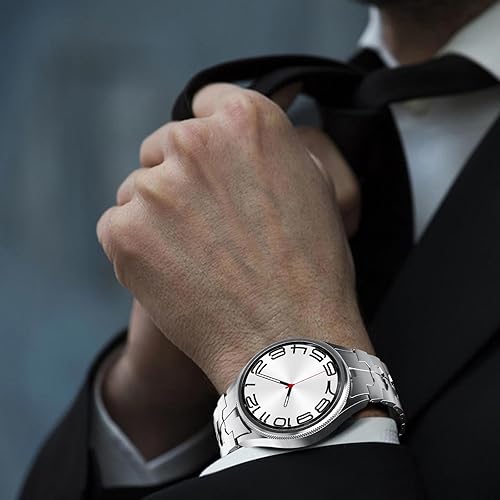 Miniatura 7 de CHANCHY Correa de acero inoxidable para Samsung Galaxy Watch 6, pulsera sin brecha con cierre magnético, correa de metal para Galaxy Watch 5 Pro 5 4