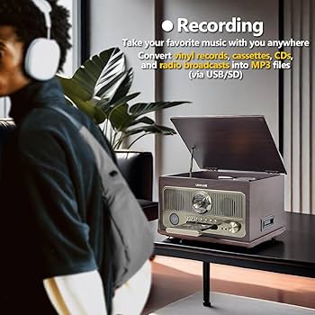 Amazon.com: All in One Vintage 3 Speed Vinyl Record Player