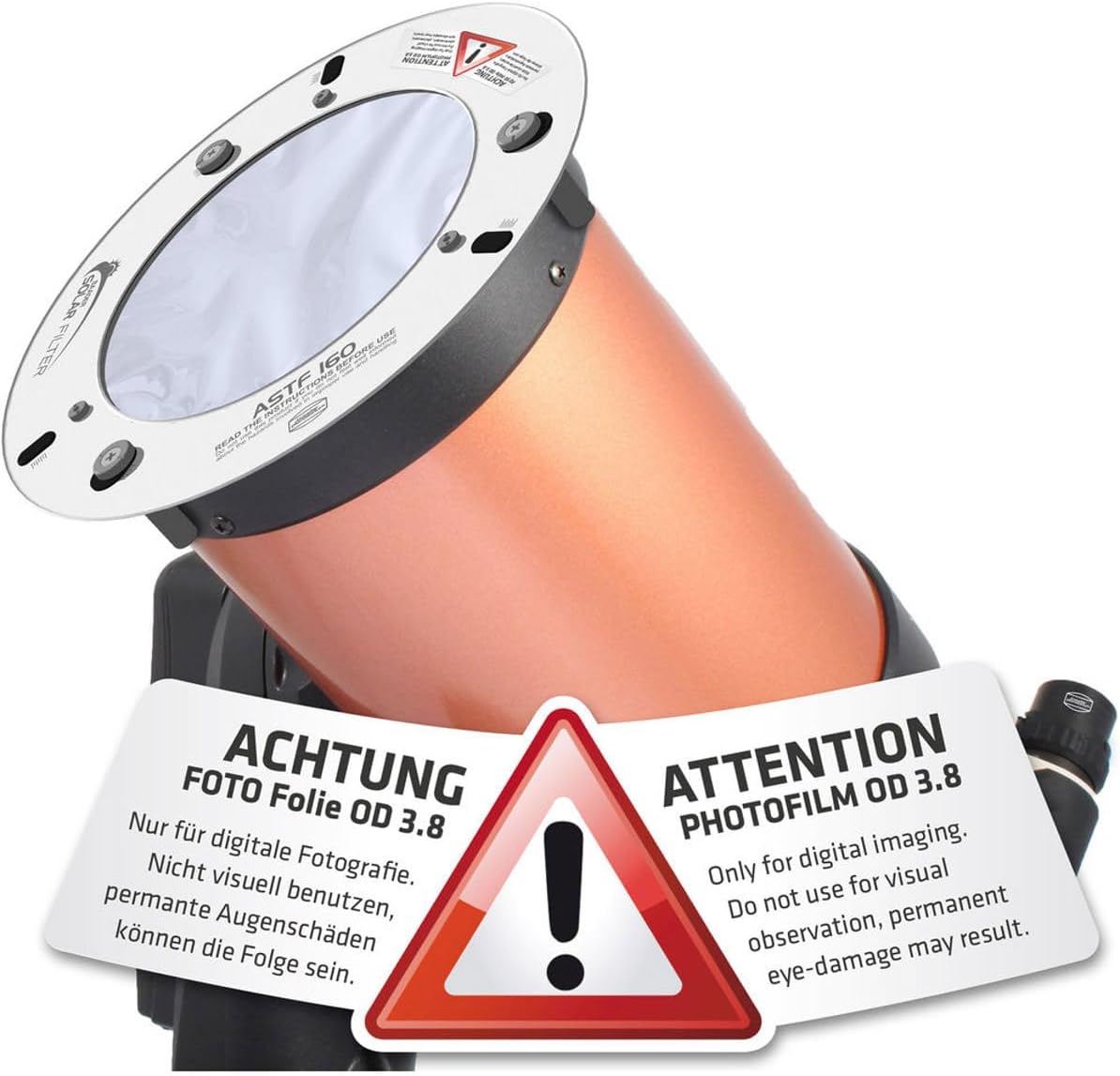 Baader Planetarium 100mm AstroSolar BDSF 3.8 White-Light Digital Solar Filter for Telescopes