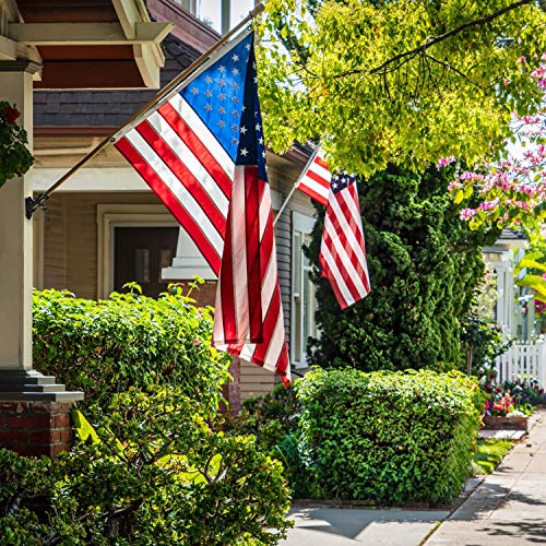 Sandegoo Flag Pole Kit,6 Ft Flag Pole For House Stainless Steel Heavy Garden Flagpole, Home Or Commercial Outdoor Wall Mounted Flagpole Mount（Black） #TOP6