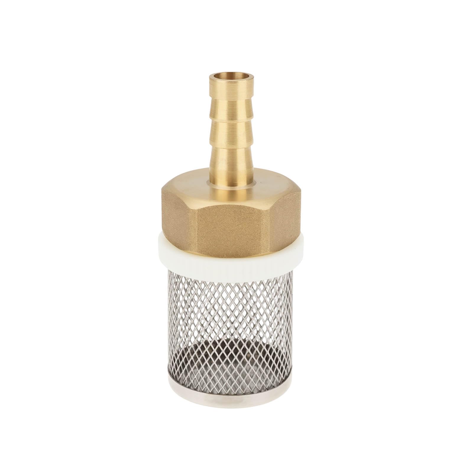 AS Axis Spindleon 10mm Brass Hose Barb Connector & Stainless Steel Filter Mesh Pump for Garden Swimming Pool Fish Tank Hose Filter