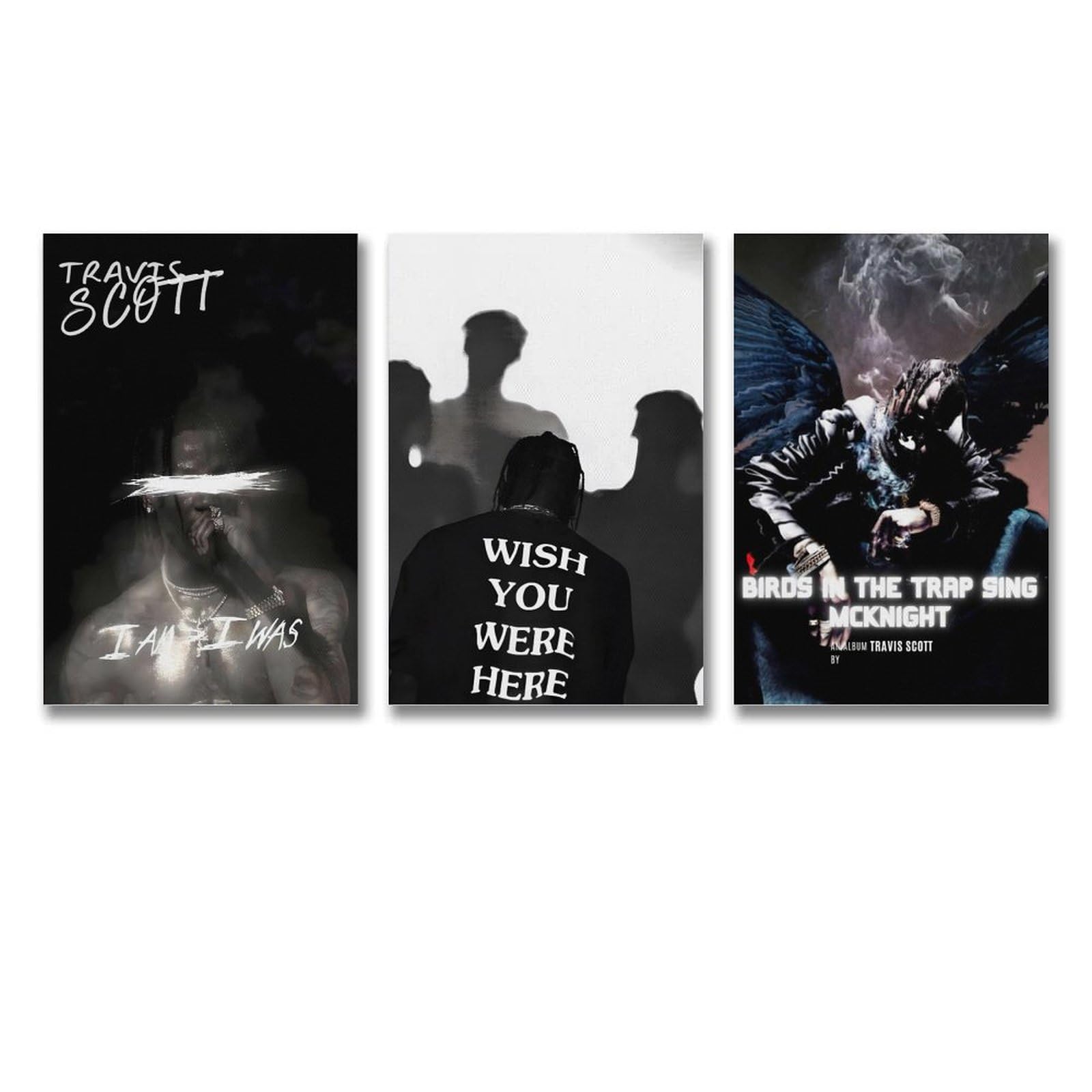 3 PCS Travis Scott Poster - Minimalist Art Print Travis Scott Poster Canvas Poster Travis Scott Poster Birds In The Trap Sing McKnight Rapper Music Album Canvas Poster Poster Wall Art Canvas Posters