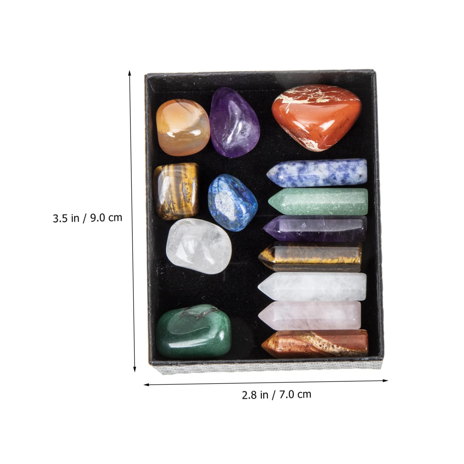 FOMIYES 3 Set Di Pietre Per Chakra Pietre Per Chakra Sfuse Pietre Per Chakra Sfuse Per Set Di Pilastri Di Cristallo Portatili