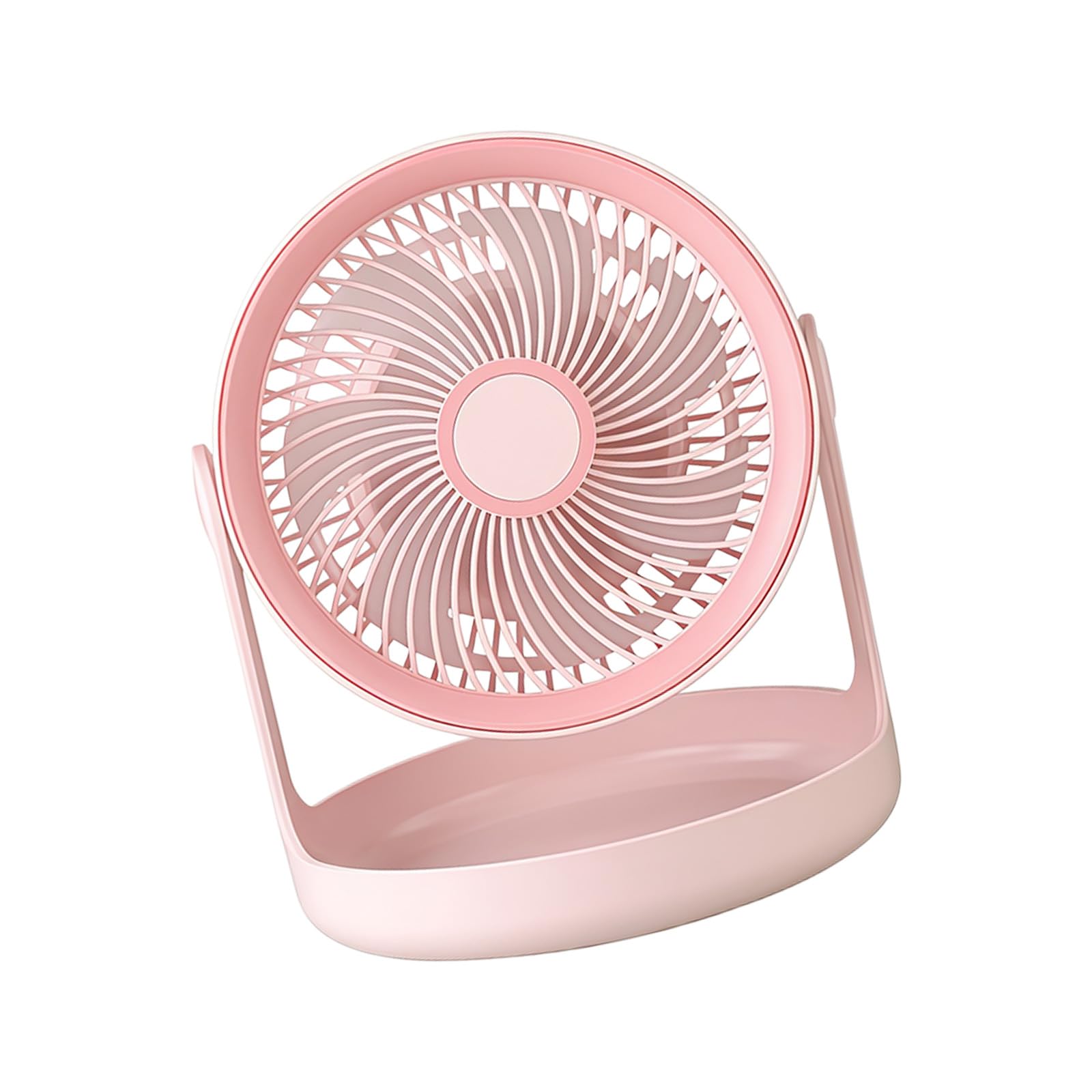kokdid Cooling Tool 3 Speed Settings Portable Desk Fan with Storage Base Rechargeable Home Desktop Portable Desk with Storage Base