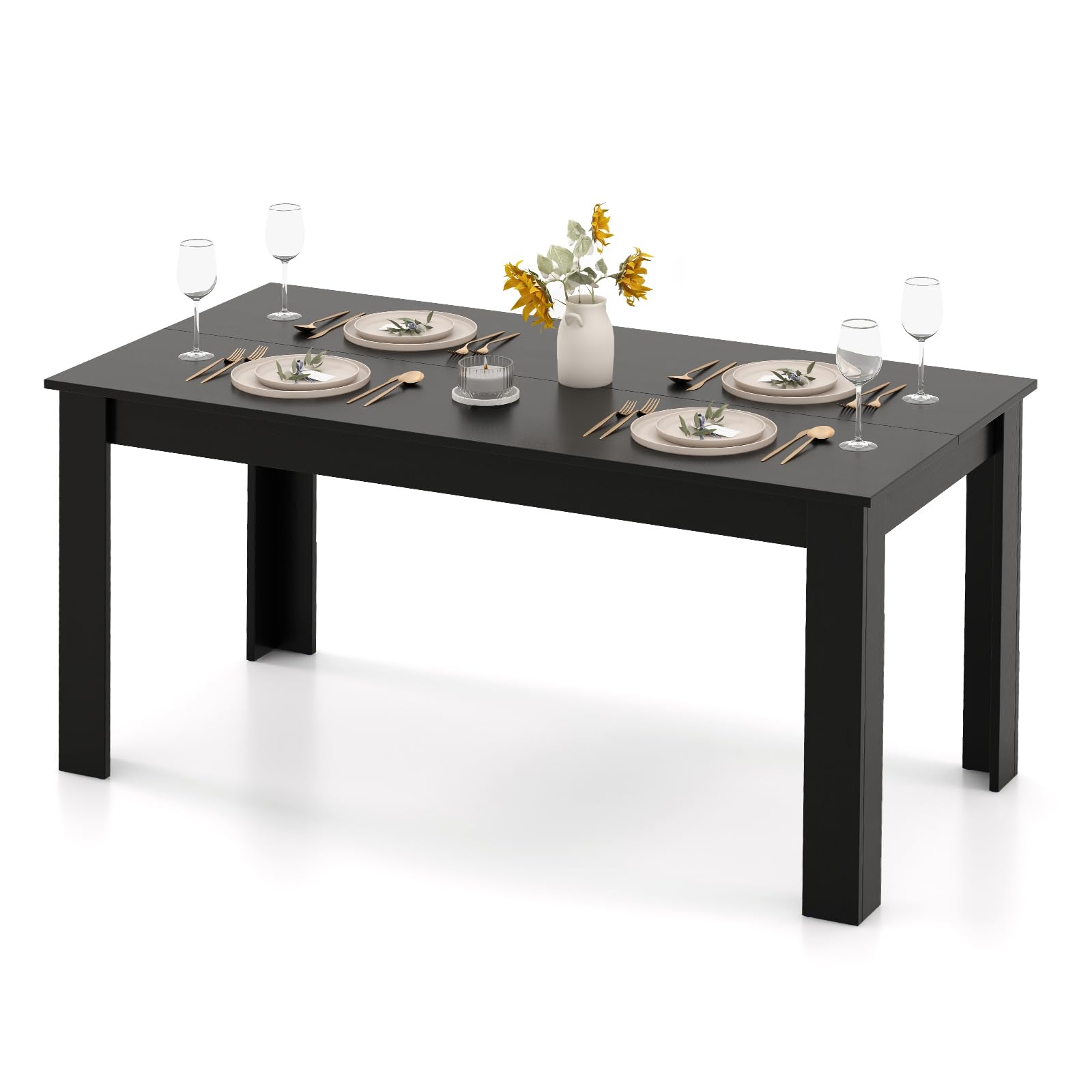 Amazon.com - SILKYDRY 63-Inch Dining Table for 4-6 People
