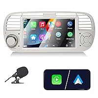 Liulbobu Autoradio per Fiat 500 2007-2015 compatibile con Carplay/Android Auto