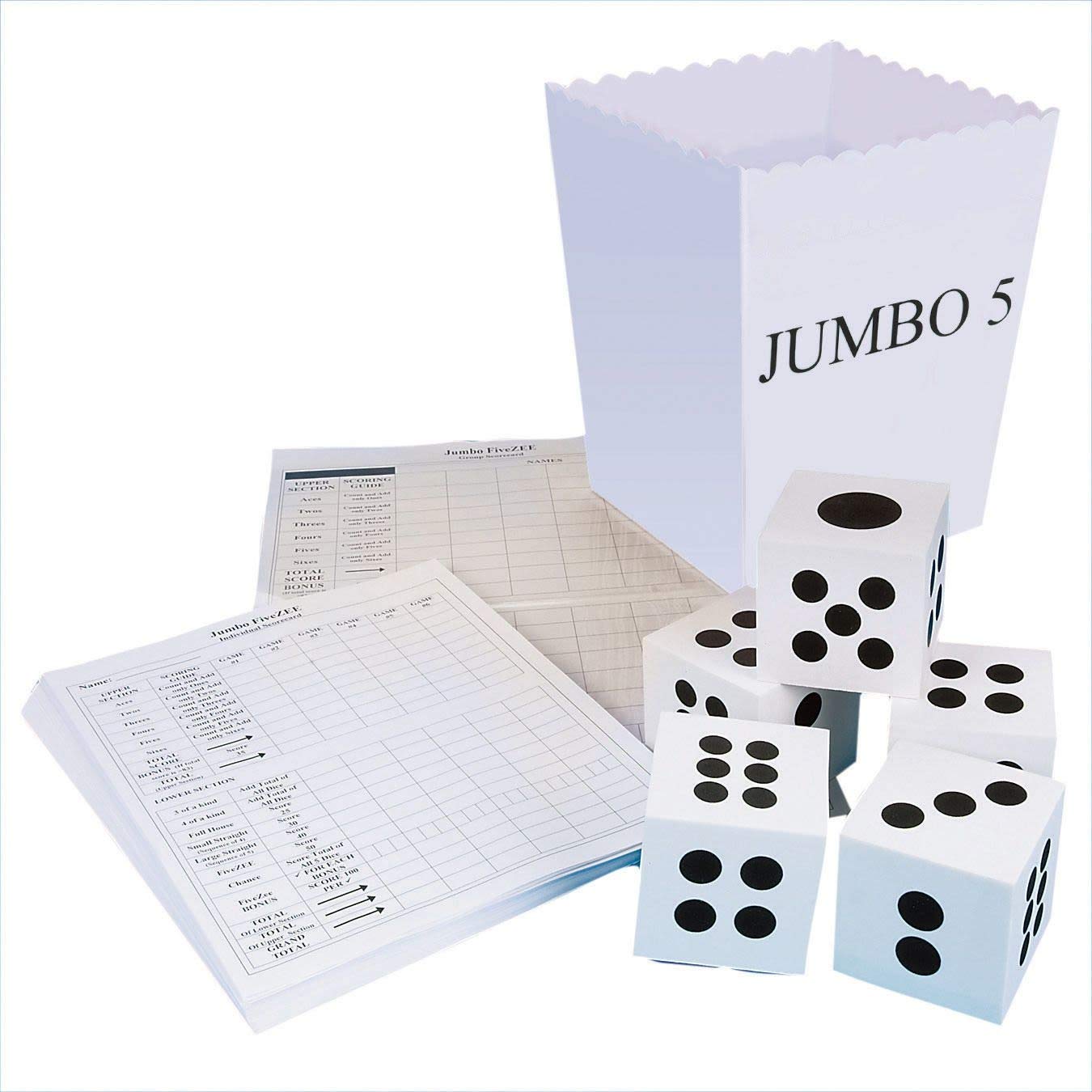 S&S Worldwide Big Five Zee, Dice Scoring Game, Five 3" Dice