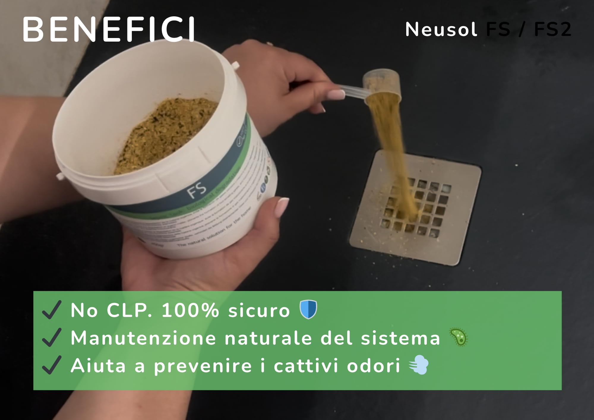 FS - Attivatore biologico Trattamento Batteri Enzimi Fossa settica Pozzo nero Elimina gli odori Migliora la filtrazione Previene gli intasamenti Riduce lo svuotamento/pulizia
