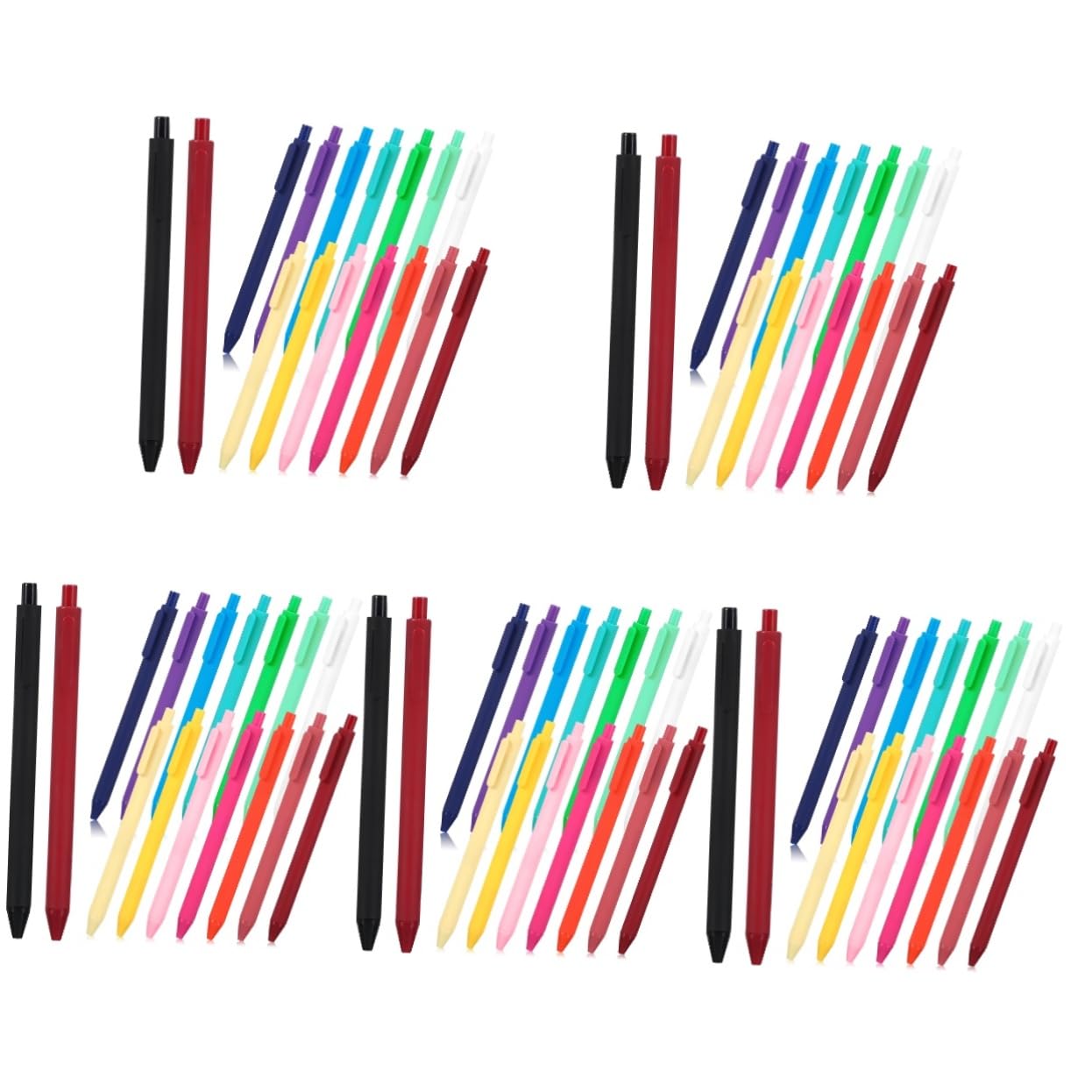 Gadpiparty 80 pezzi Penne Gel Retrattili Multicolori Punta Fine Scrittura Liscia e Comfort Ergonomico Penne Eleganti per Ufficio Scuola e