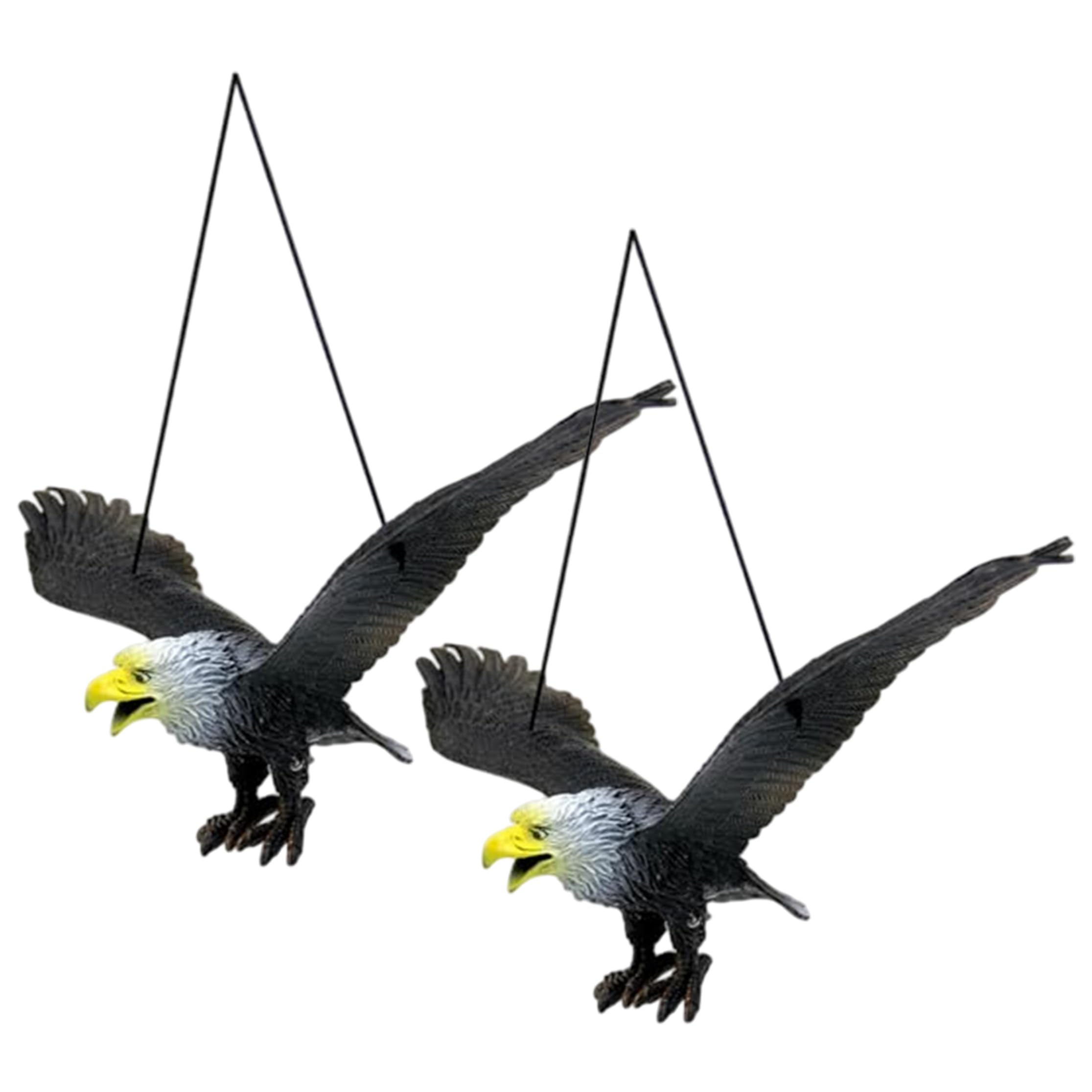 Dispositivos de susto de aves y señuelo de búho colgante de PVC contra plagas en huertos