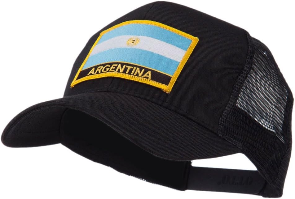 North and South America Flag Letter Patched Mesh Cap