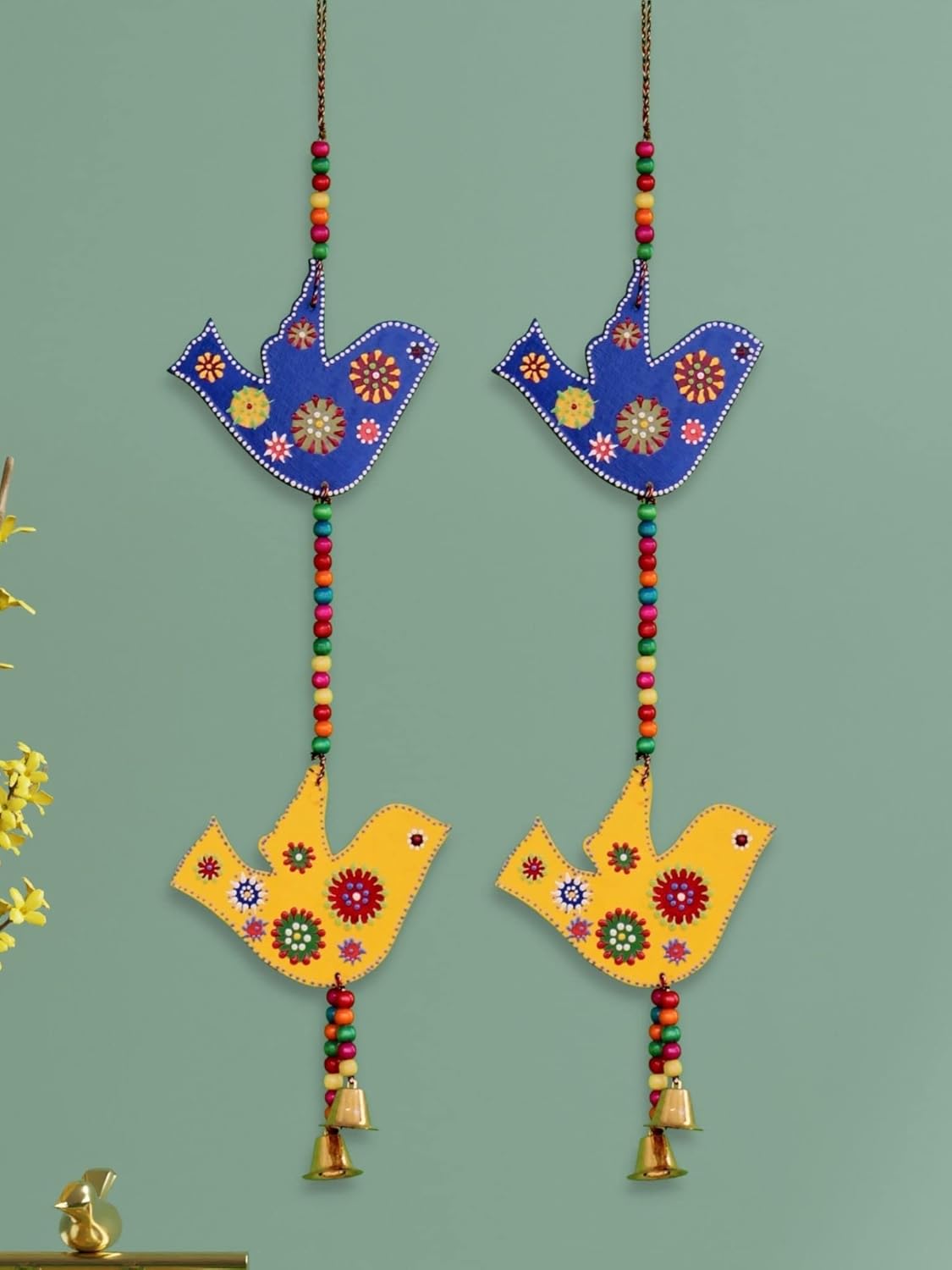 New yr sale JH Gallery Handcrafted and Emboss Painted Colourful Wood Birds Hangings for Wall/Backyard Decor, Multicolor, (Pack of 1 Pair) New yr sale JH Gallery Handcrafted and Emboss Painted Colourful Wood Birds Hangings for Wall/Backyard Decor, Multicolor, (Pack of 1 Pair)