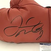 Vista 2 de Guante de boxeo Everlast rojo firmado por Floyd Mayweather Jr. "Money", con certificación Beckett BAS COA