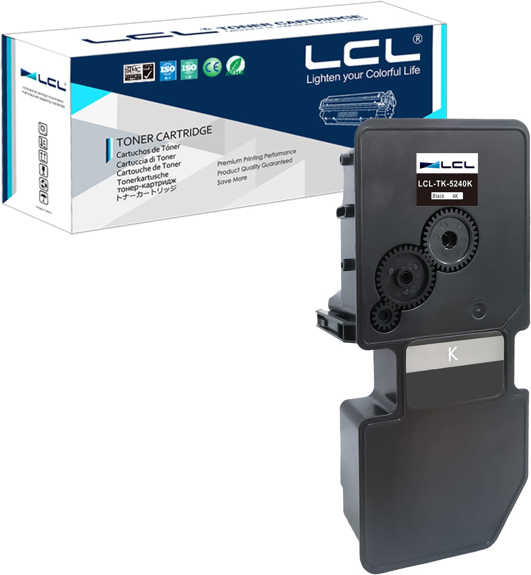 LCL Compatible Toner Cartridge TK5240 TK-5240 TK-5240K 1T02R70NL0 (1 Black) Replacement for Kyocera ECOSYS M5526 M5526cdw M5526cdn P5026 P5026cdn P5026cdw