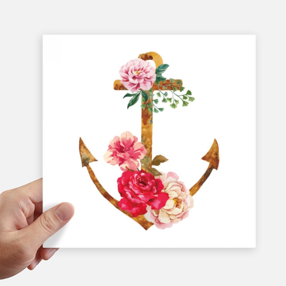 Stickers de ancla flor acuarela de 20cm dale vida a tus paredes y objetos aburridos