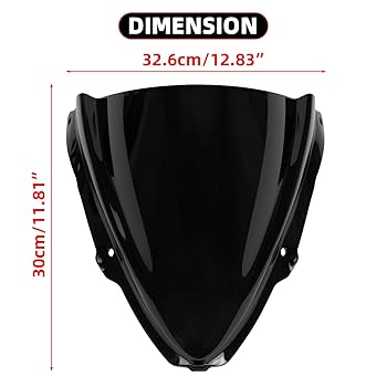Amazon.com: PSLER ZX6R Windshield -Double Bubble Windshield