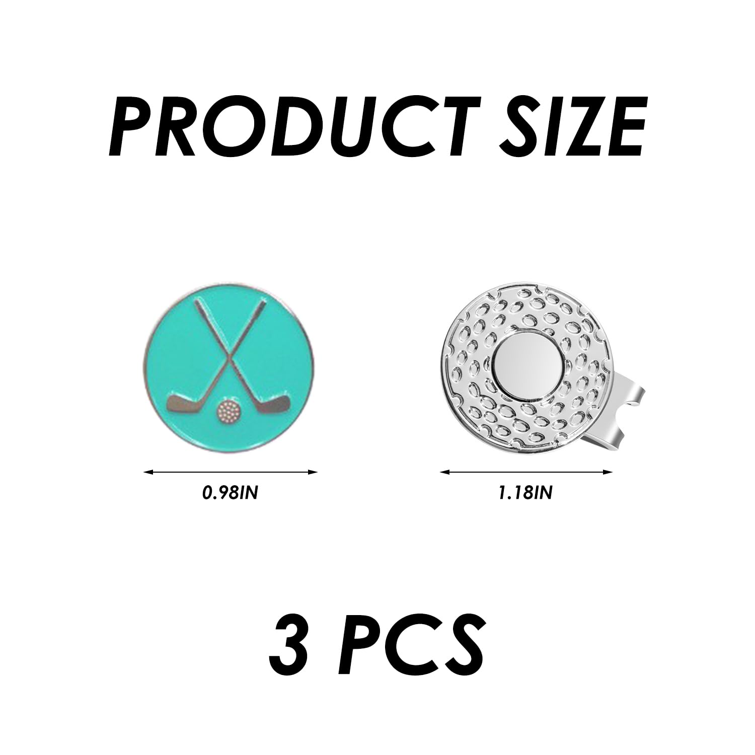 3 Clips De Fijación De ala, Accesorios Interesantes, Marcadores De Bolas, Diseño De Patrones De Moda, Adecuados para Césped De Golf, Marcadores De Sombreros para Herramientas.