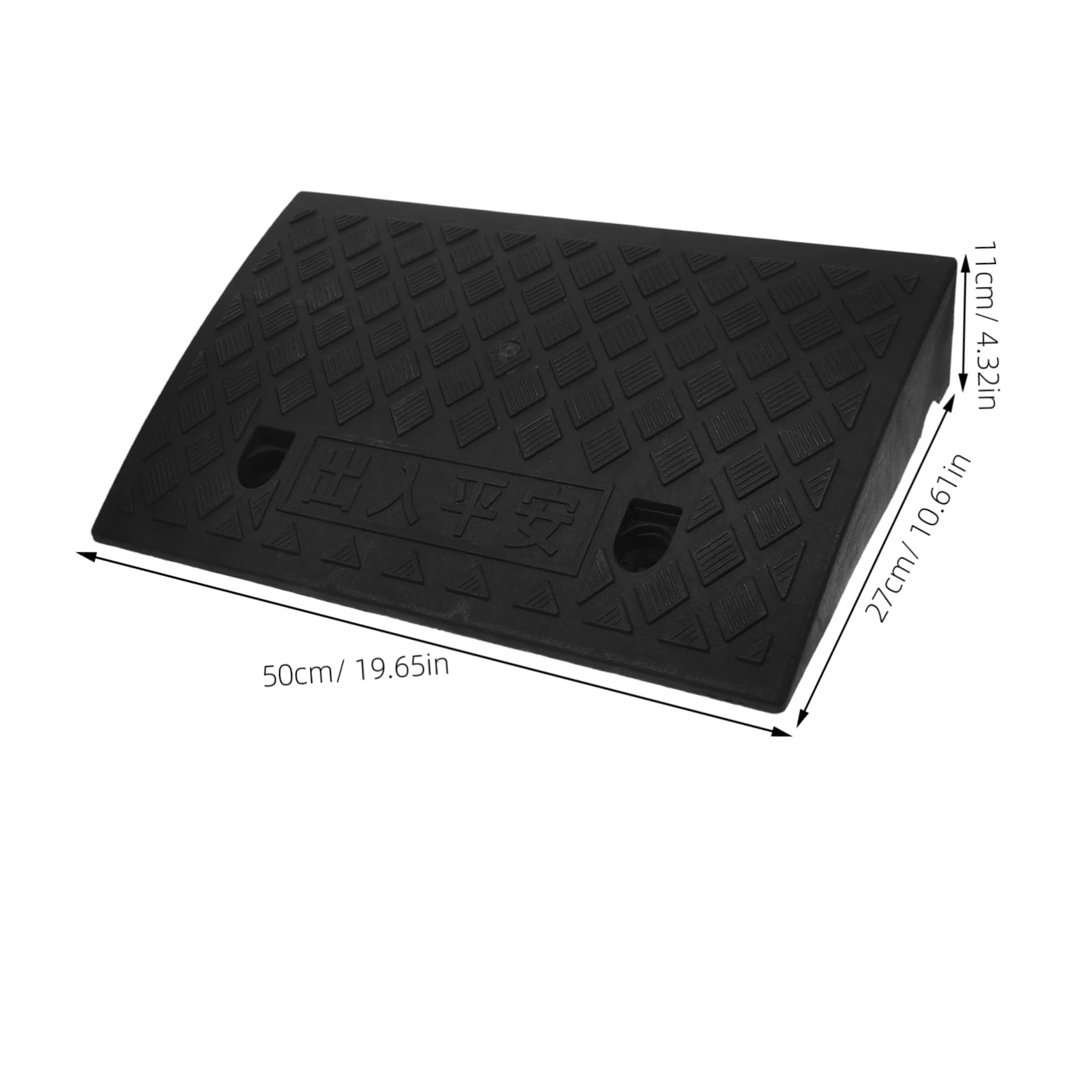 Rampa de Umbral de PVC Negro 11cm, Práctica y Fácil de Limpiar, para Silla de Ruedas, Carrito y Robot Barredor Hogar