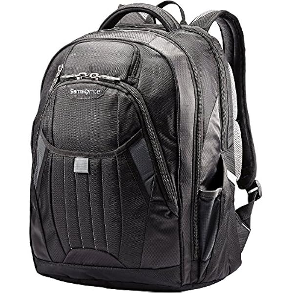 'Samsonite Tectonic 2 17 Black – Back Pack 43.2 cm/17 inch Backpack, Black, Polyester, Jersey Fabric – DUST RESISTANT; Scratch resistant; Shock resistant)