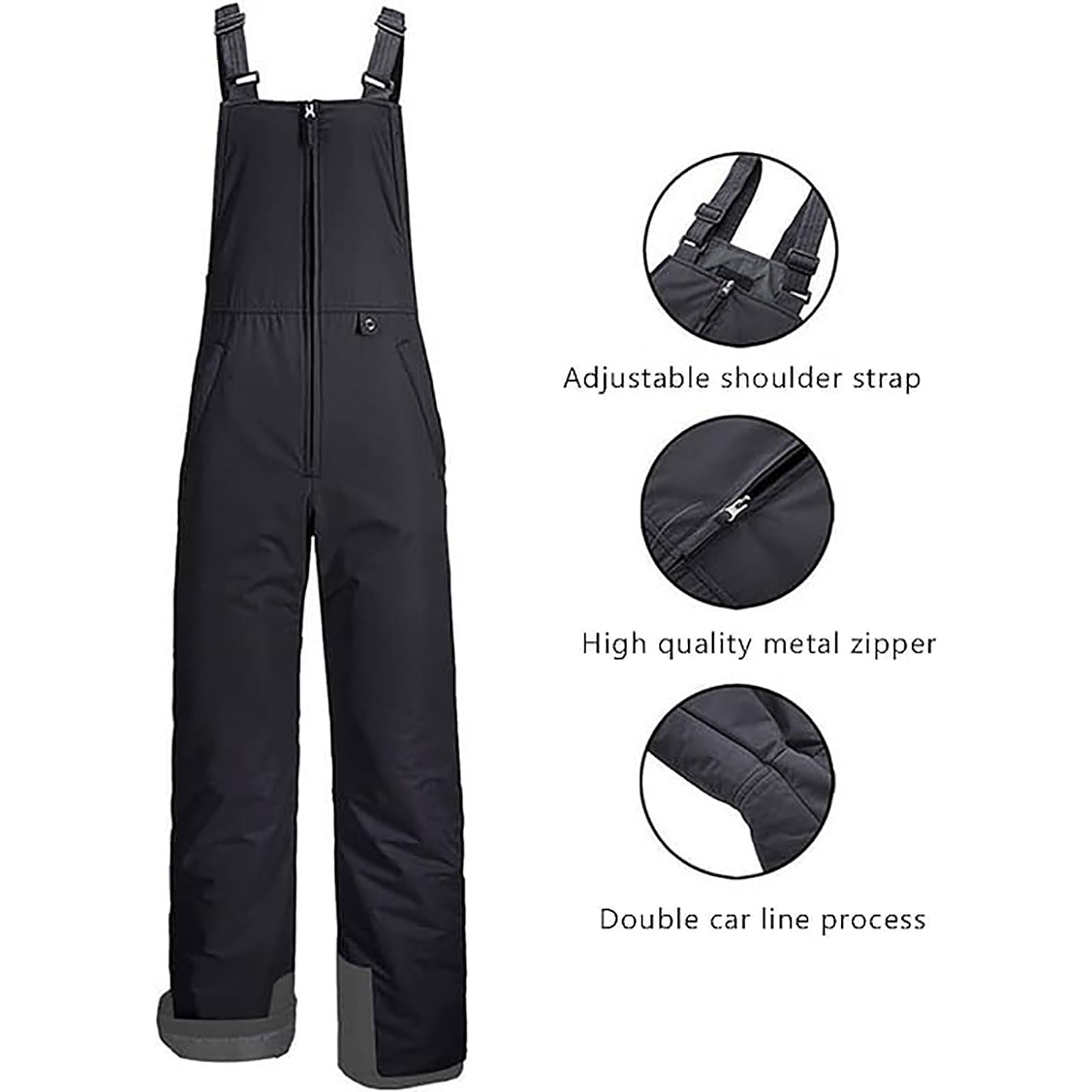 AACH Damen Skihose Winter Wasserdicht Winddicht Schneehose Softshellhose mit verstellbaren Trägern