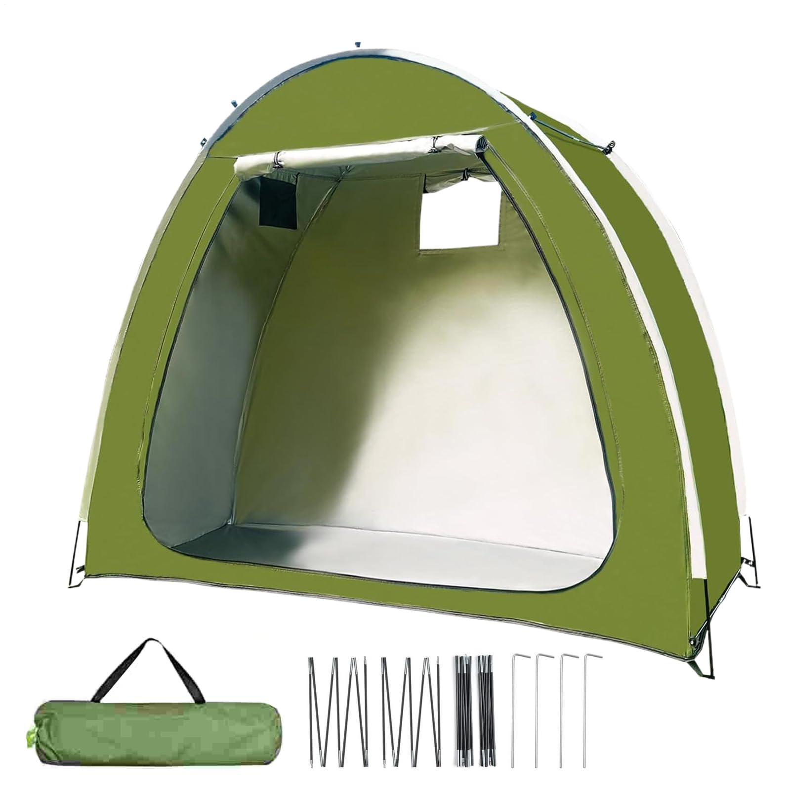 Tettoia Portabici Portatile Leggero, Pieghevole Resistente All'Acqua E Alle | Box Moto Ripiegabile Per In Esterni Giardino Cortile Patio Terrazza Prato Balcone Spazio Aperto