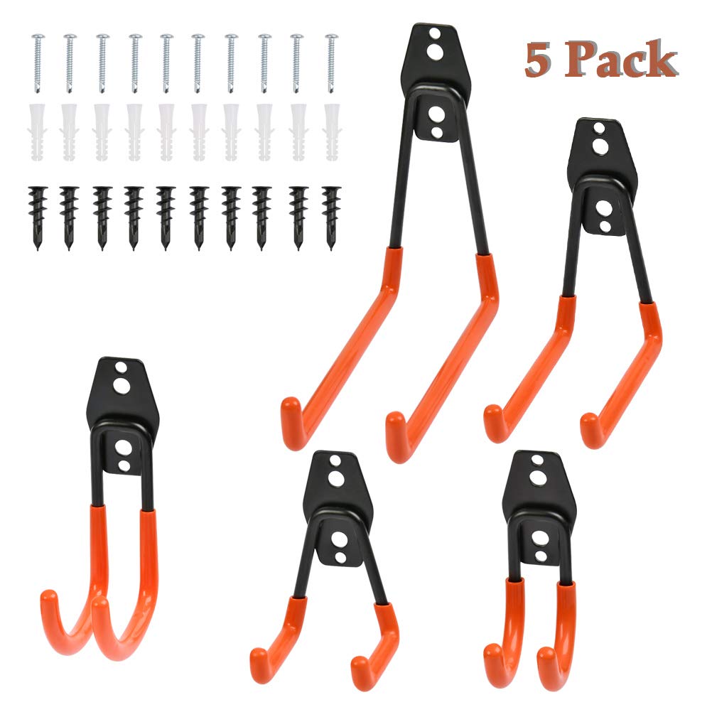 Buy 5 Pack Steel Garage Storage Utility Double Hooks Steel UHooks Tool