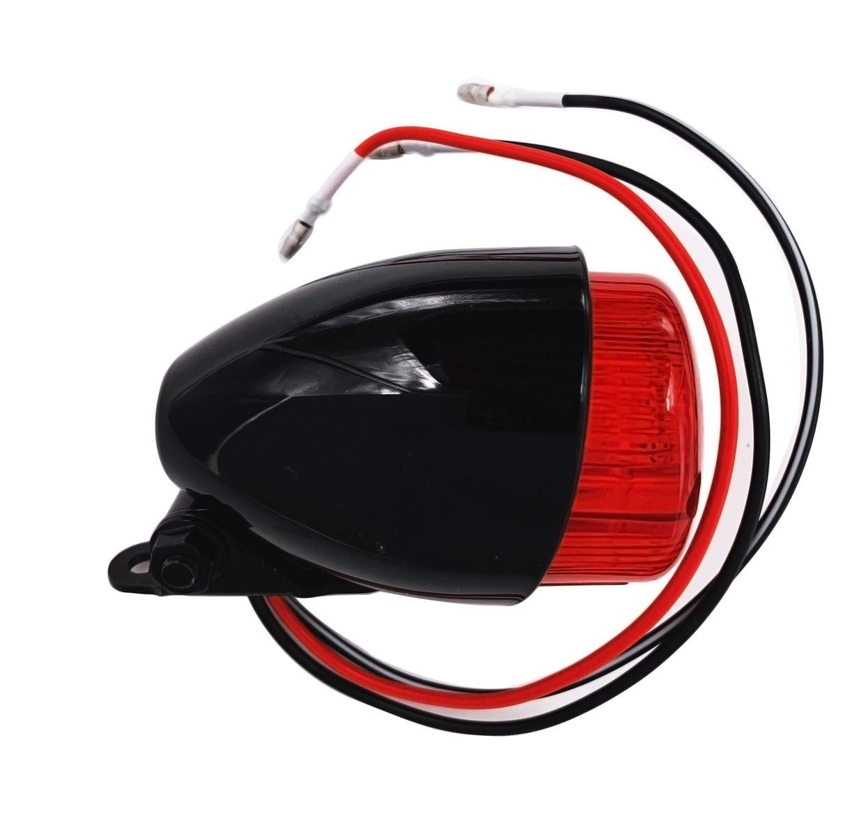 IGUANA CUSTOM - Fanale posteriore nero HAWK ECO combinato con luce di stop, luce di stazionamento e luce targa - Omologato E-MARK