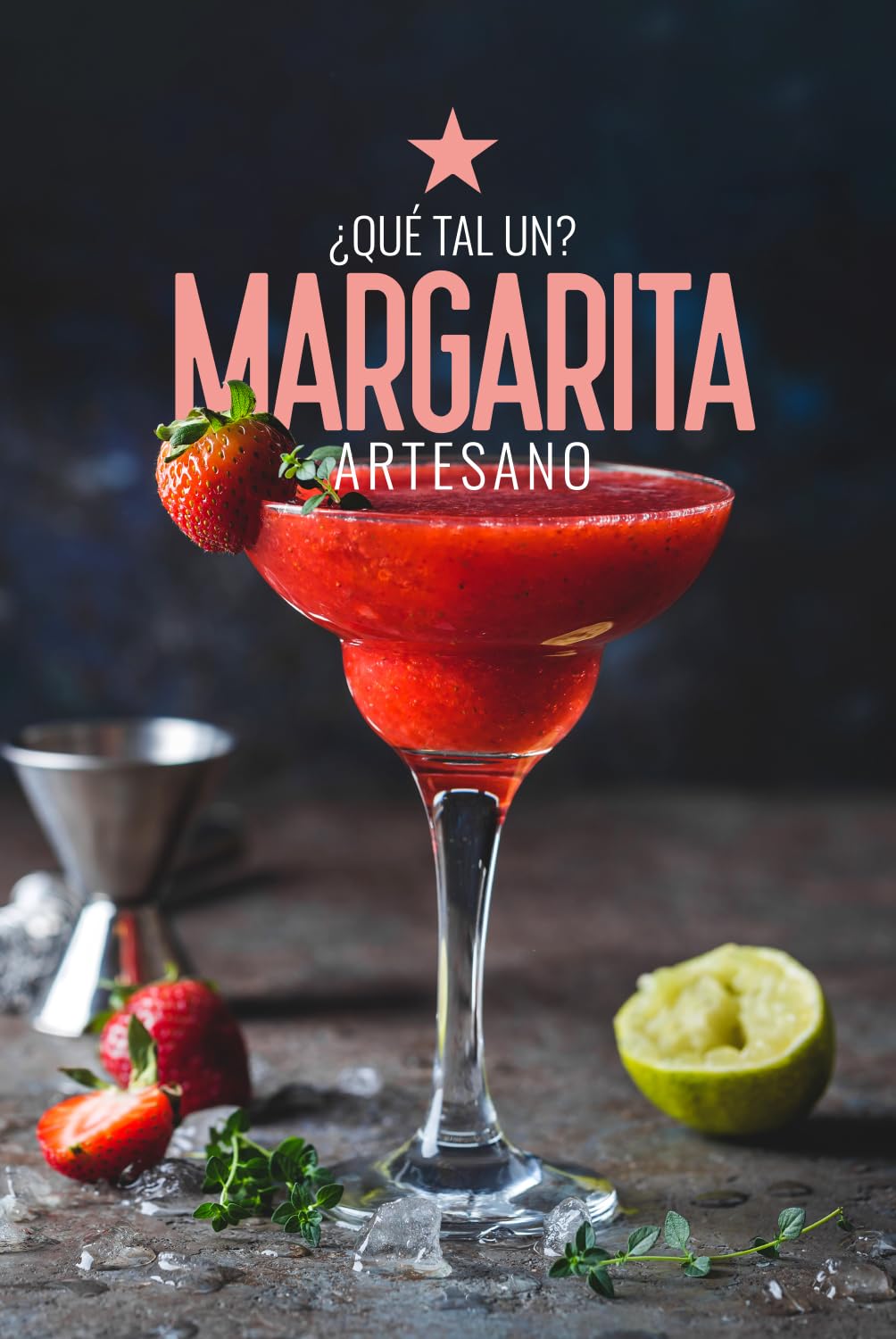 MiLove Margarita Fresa – Cóctel Premium, artesano y natural, elaborado con tequila Agave azul (México), fresas nacionales, limón mediterráneo, licor triple seco y jarabe simple – 75 cl.