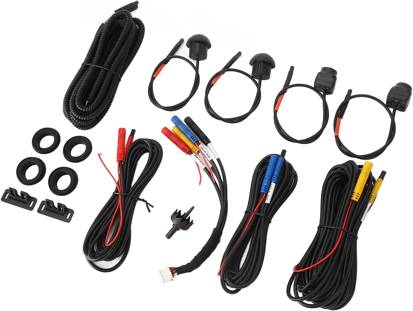 Panoramic Surround View Camera System, IP68 Easy Installation Improve Driving Safety 360 Degree Car Camera for Android Auto Radio (1080P)