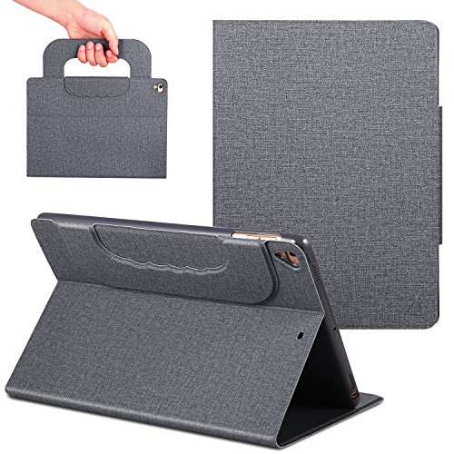 ANG - Funda para iPad de 9,7 Pulgadas, Piel sintética, Estilo de Negocios, función de Encendido y Apagado automático y asa Plegable iPad (2017/2018)/iPad Pro 9.7/iPad Air/iPad Air 2