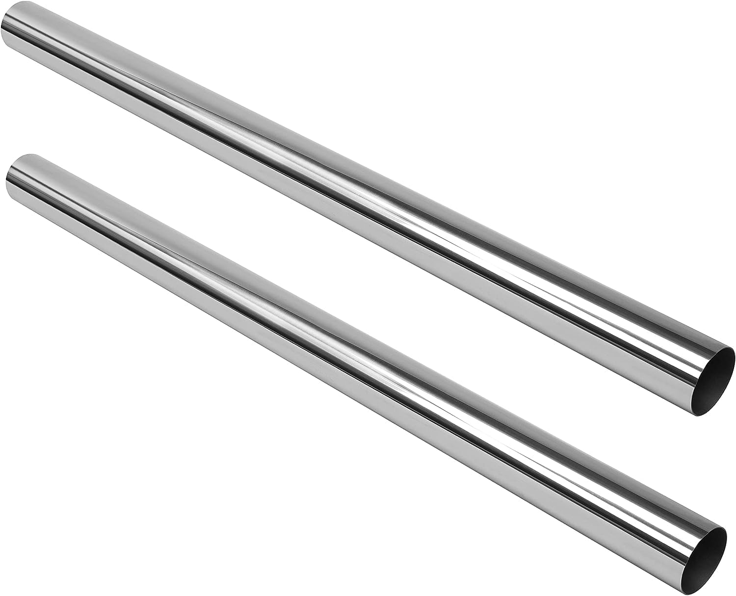 JY PERFORMANCE Universal 4 Inch Custom Exhaust Straight Pipe Stainless Steel T304 Tubing Piping | 47.3 Inch Long (4'' OD- 2PCS) 4 Inch 2PCS