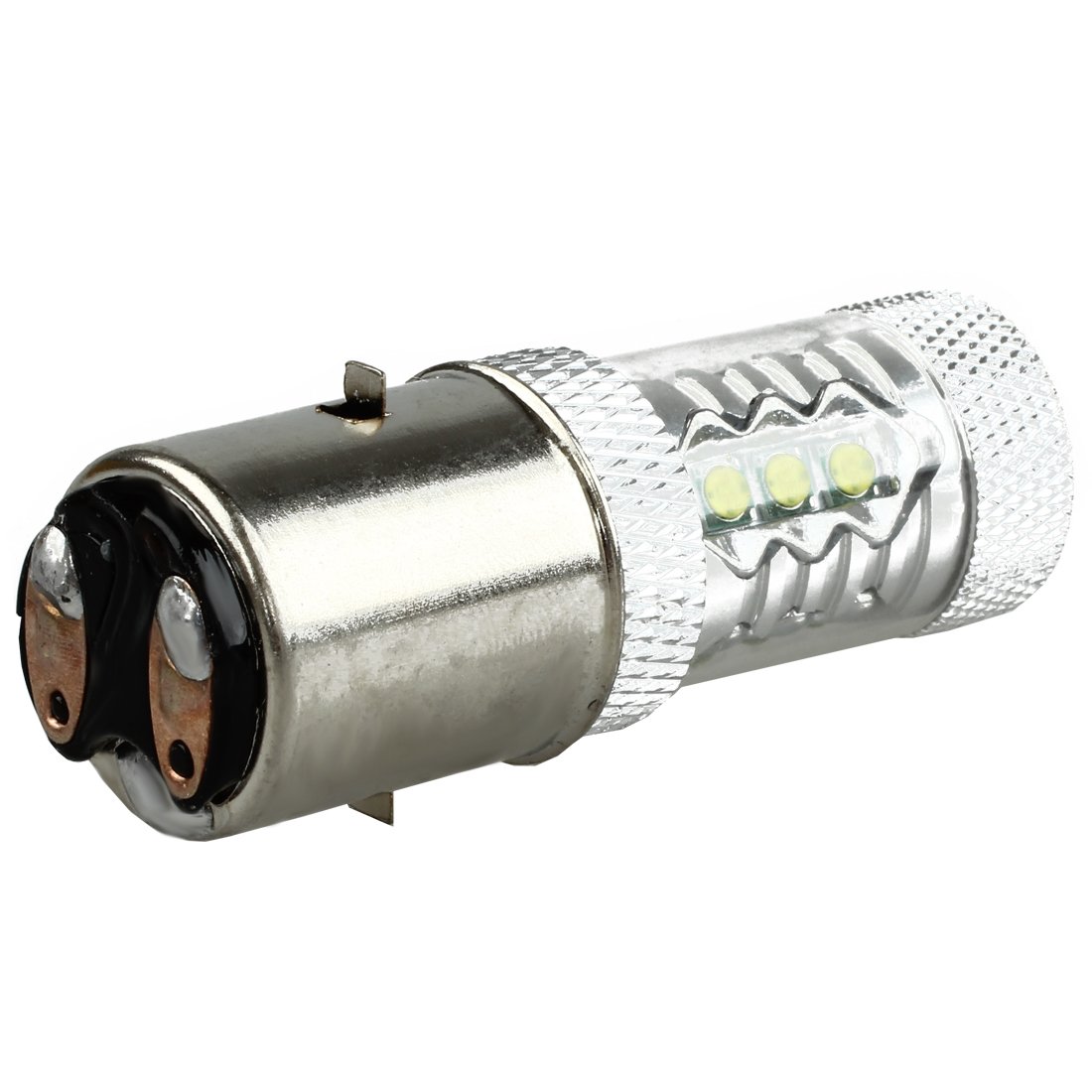 80W BA20D H6 Blanc 16 LED Moto Moto/Mobylette/ATV ampoule de phare