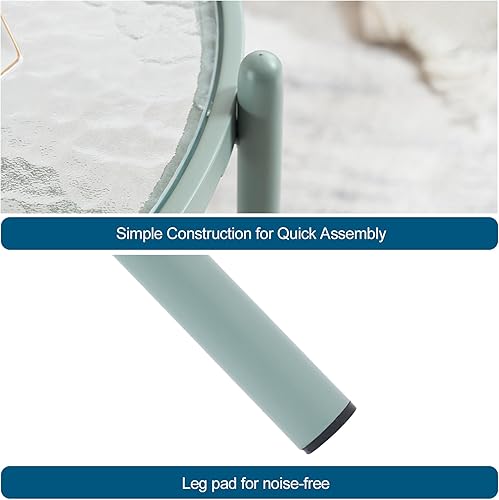 Miniatura 141 de VINGLI Mesa de centro de cristal, mesa de centro redonda de 30 pulgadas, mesas de centro negras para sala de estar, mesa auxiliar de vidrio Negro