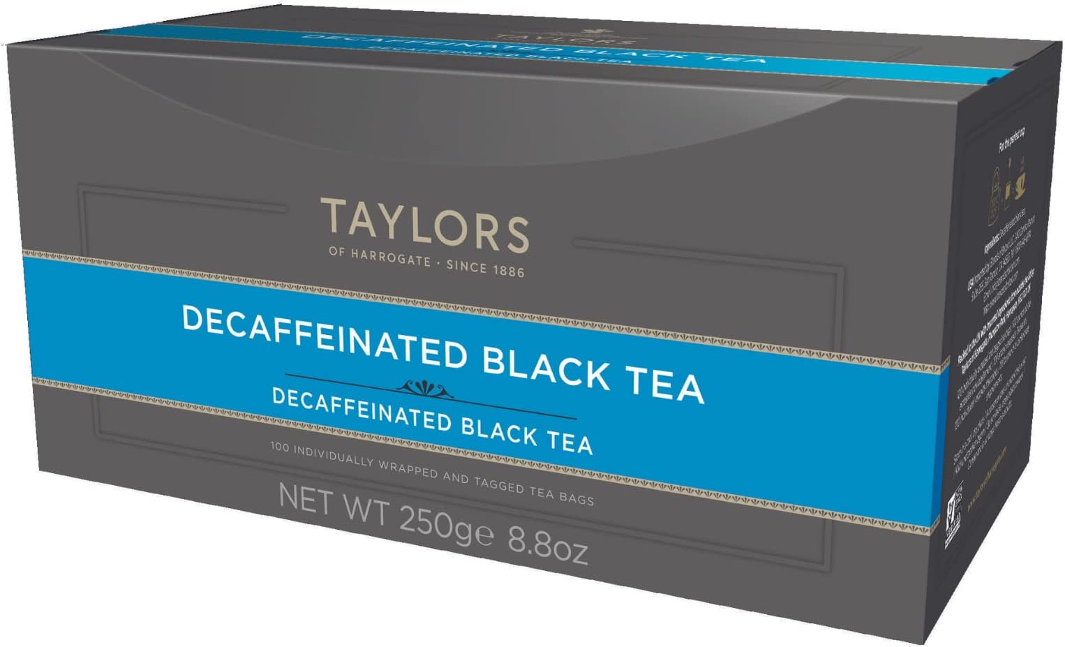 Decaffeinated Breakfast, Black Tea, Individually Wrapped Bags, 100 Count (Pack of 1), Rich, Bright & Balanced, Decaffeinated, Enjoy Hot or Iced, 100 Teabags