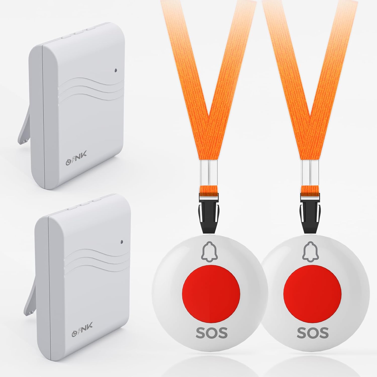 Caregiver Pager Wireless Call Button Elderly Emergency Alert System 600+ Feet for Home/Elderly/Patient/Disabled(2 Portable Receiver+2 Waterproof Transmitter) Caregiver Pager Wireless Call Button Elderly Emergency Alert System 600+ Feet for Home/Elderly/Patient/Disabled(2 Portable Receiver+2 Waterproof Transmitter)